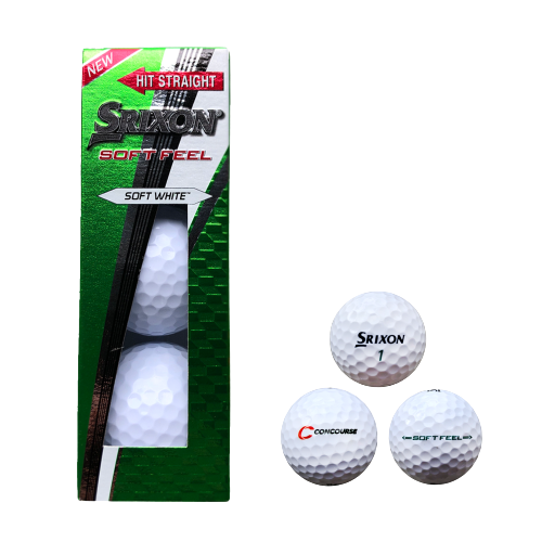 Srixon Soft Feel Logo Golf Balls - Sleeve of 3