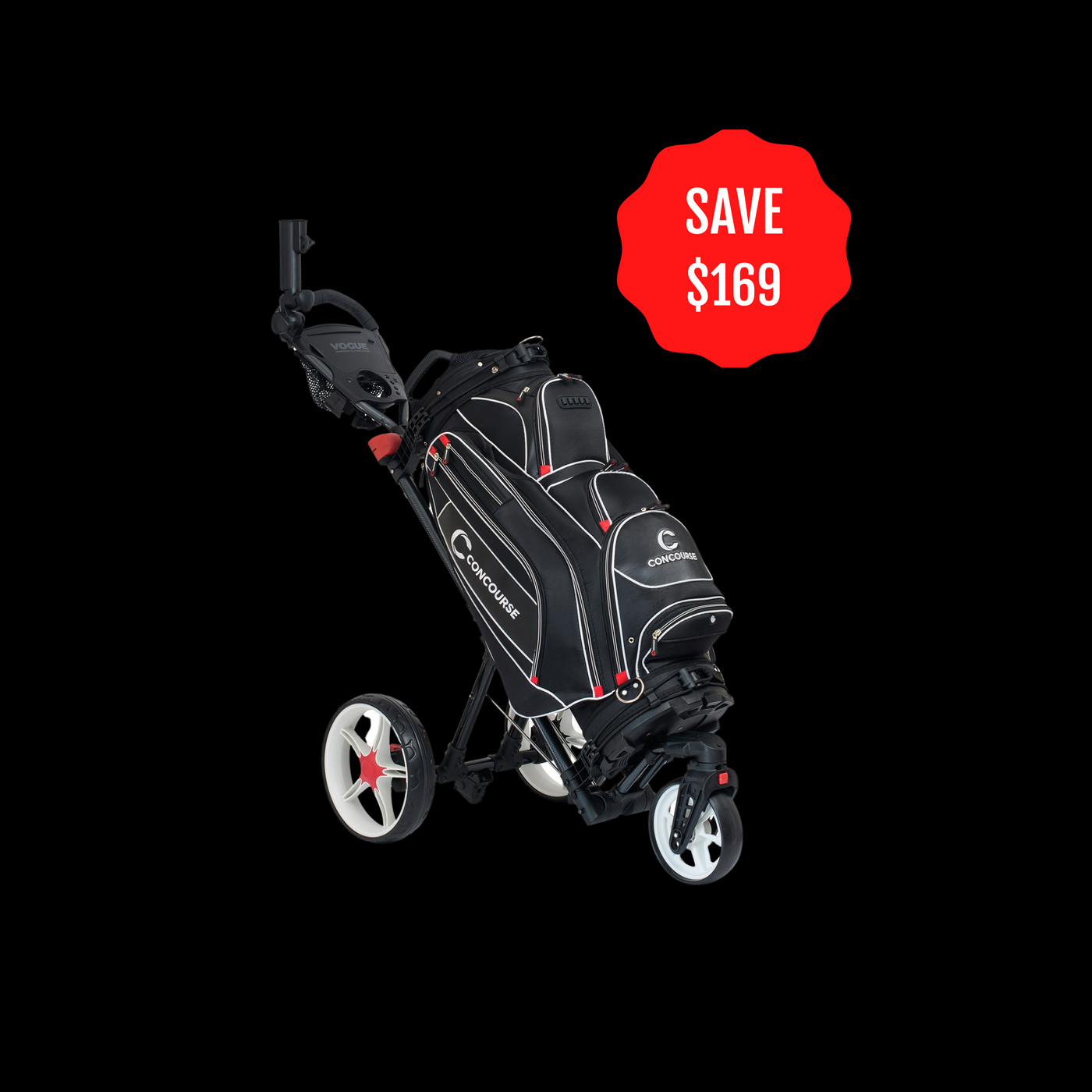 Vogue Push Buggy And Bag Concourse Golf